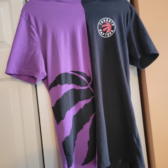 NBA TORONTO RAPTORS Womens size Medium long fit color block t shirt - Picture 2 of 5